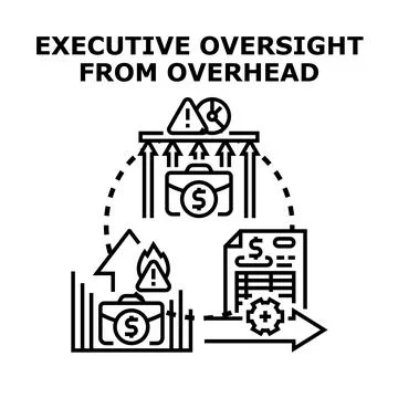 Executive oversight managing business risks and processes Stockillustratie