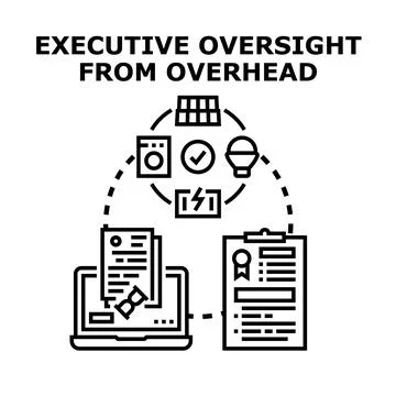 Executive oversight process managing business workflow and strategy Stock Illustration