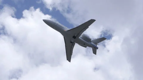 Executive passenger private jet plane take off departs airport airfield airstrip Stock Footage 39344294