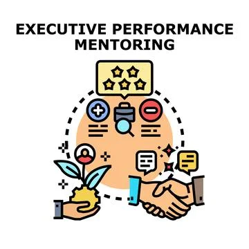Executive performance mentoring process for business development Stock Illustration