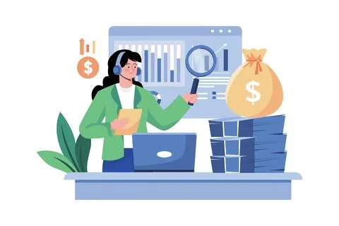 Executive Presents Proposal To Secure Funding Stock Illustration