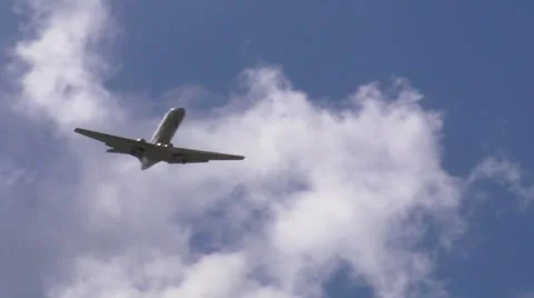 Executive Private Jet Low Altitude Fly By Video stock 1081484