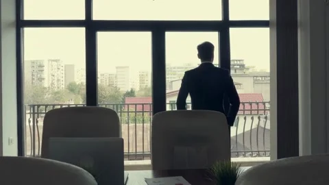 Executive Reflecting Before a High-Stakes Business Meeting Stock Footage 325824538