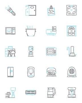 Executive retreat linear icons set. Strategy, Teamwork, Innovation, Leadership イラスト素材