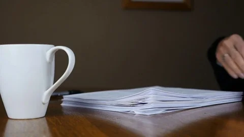 Executive secretary looking for a document Stock Footage 72159909