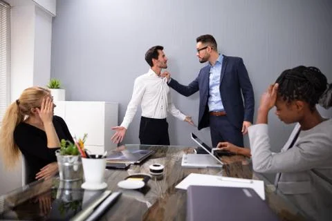 Executive Shouting At His Worker For Bad Performance Stock Photos