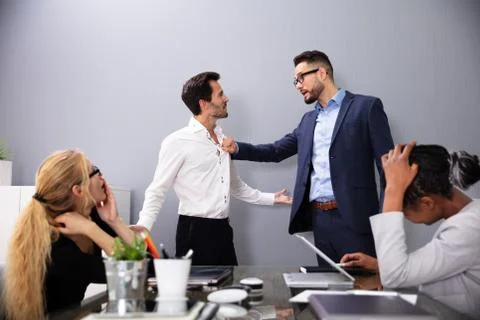 Executive Shouting At His Worker For Bad Performance Stock Photos