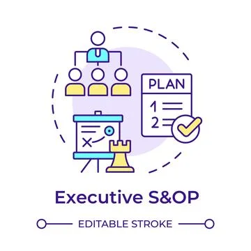 Executive SOP multi color concept icon Stock Illustration