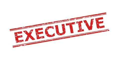 EXECUTIVE Stamp Seal with Unclean Surface and Double Parallel Lines Ilustración de archivo