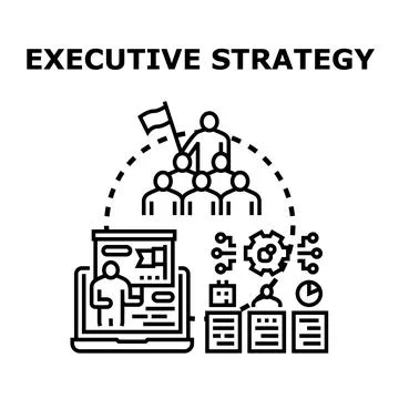 Executive strategy concept developing business leadership and innovation 库存插图