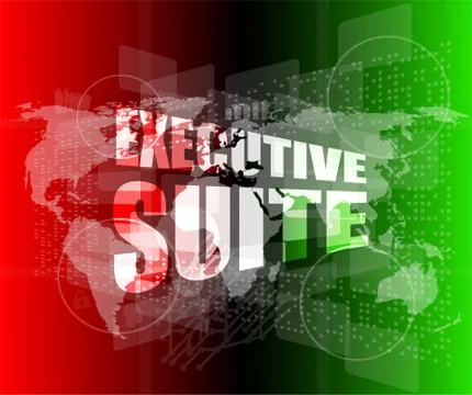 Executive suite, interface hi technology, touch screen 스톡 일러스트