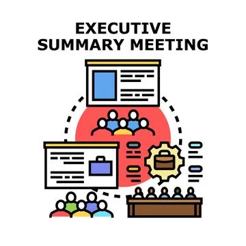 Executive summary meeting concept presenting business discussion Stock Illustration