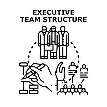 Executive team structuring business organization hierarchy vector Stock Illustration