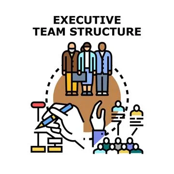 Executive team structuring business organization hierarchy vector Stock Illustration