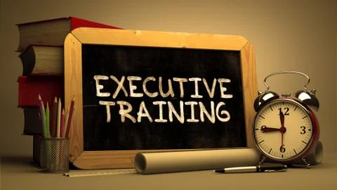 Executive Training Concept Hand Drawn on Chalkboard Stock Illustration