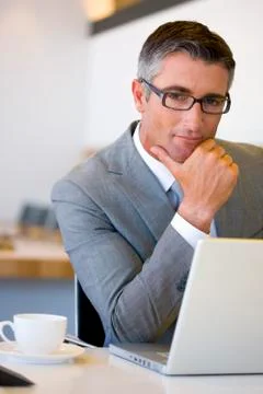 Executive using computer Stock Photos