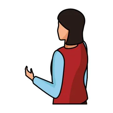 Executive woman back avatar Stock Illustration