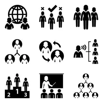 Executive Women - Teamwork Stock Illustration