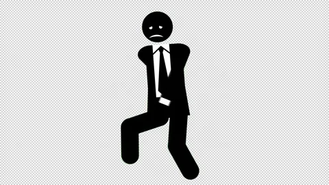 ExecutiveMan_WalkCycle_Sad Vidéo 320206392