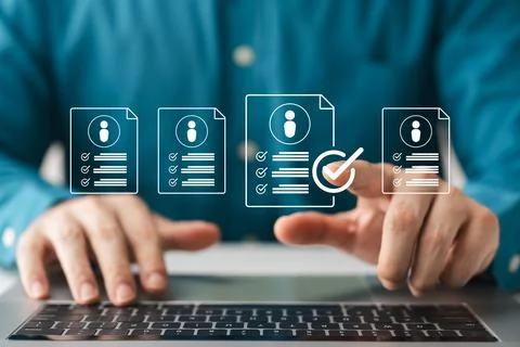 Executives and human resource management. effective organizational structur.. Stock Photos