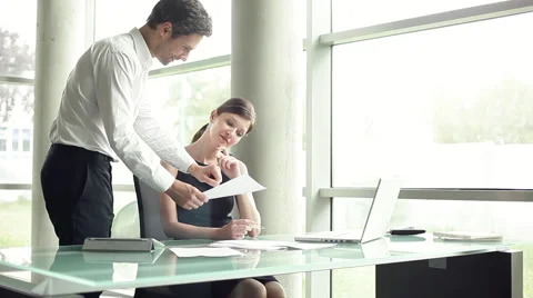 Executives working together in office Stock Footage 63299527