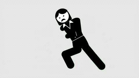 ExecutiveWoman_RunCycle_Angry Vidéo 320206396