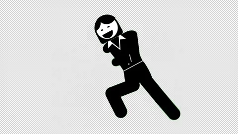 ExecutiveWoman_RunCycle_Happy Vidéo 320206406