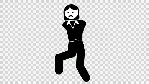 ExecutiveWoman_WalkCycle_Angry Vidéo 320206432