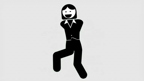 ExecutiveWoman_WalkCycle_Happy Vidéo 320206459
