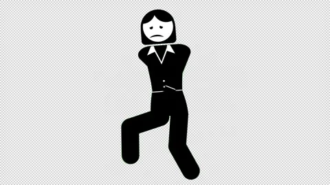 ExecutiveWoman_WalkCycle_Sad Vidéo 320206471