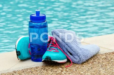 Exercise and hydration concept Stock Photos