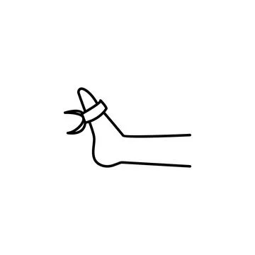 Exercise ankle icon. Element of medicine physiotherapy of legs icon for mobile Stock Illustration