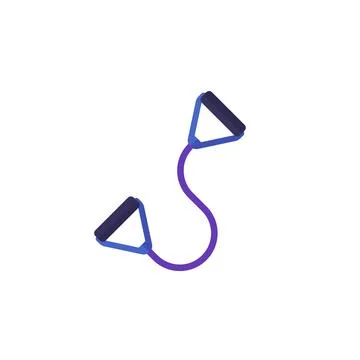 Exercise band isolated on white, vector icon 스톡 일러스트