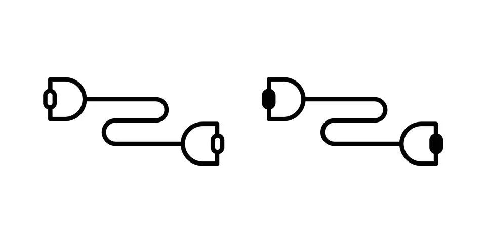 Exercise bands icon linear versions pack on white background Stock Illustration