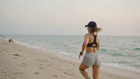 Exercise On Beach Stock-Footage 147902889
