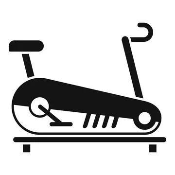 Exercise bike activity icon, simple style Illustrazione stock