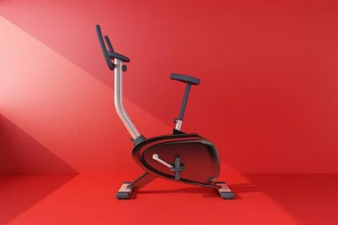 Exercise bike against a wall Stock Illustration