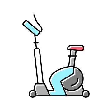 Exercise bike color icon vector illustration 스톡 일러스트