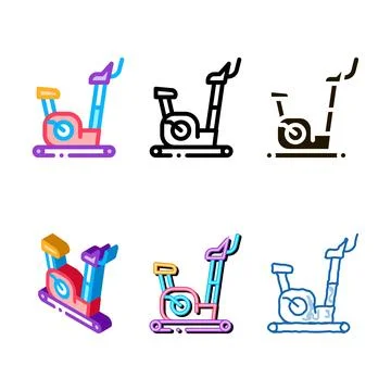 Exercise bike designs icon vector outline イラスト素材