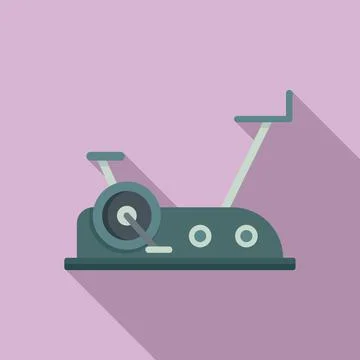Exercise bike equipment icon, flat style Ilustración de archivo