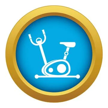 Exercise bike icon blue vector isolated Illustrazione stock