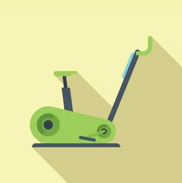 Exercise bike icon flat vector. Active sport Illustrazione stock