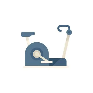 Exercise bike icon flat vector. Doctor therapy 스톡 일러스트