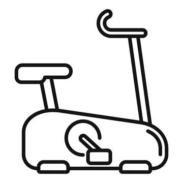 Exercise bike icon outline vector. Healthy sport Stock Illustration