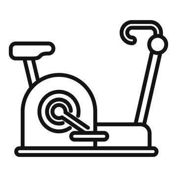 Exercise bike icon outline vector. Doctor therapy 스톡 일러스트