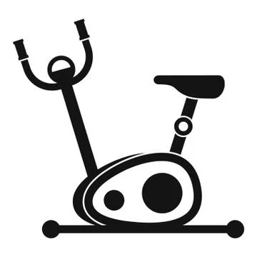 Exercise bike icon, simple style Illustrazione stock