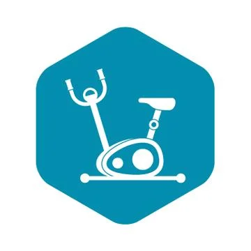 Exercise bike icon, simple style Illustrazione stock