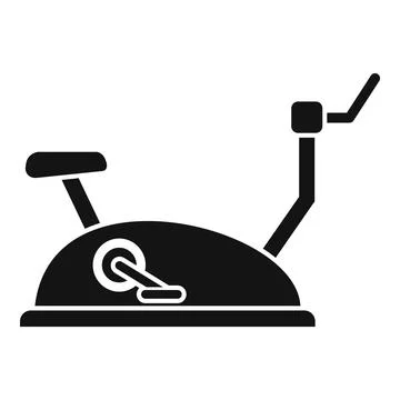Exercise bike icon, simple style Illustrazione stock
