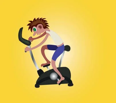 Exercise bike Stock Illustration