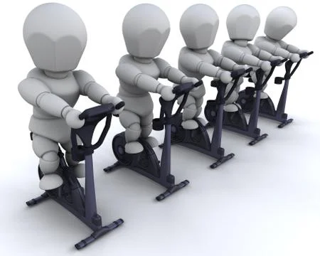 Exercise bike Stock Illustration